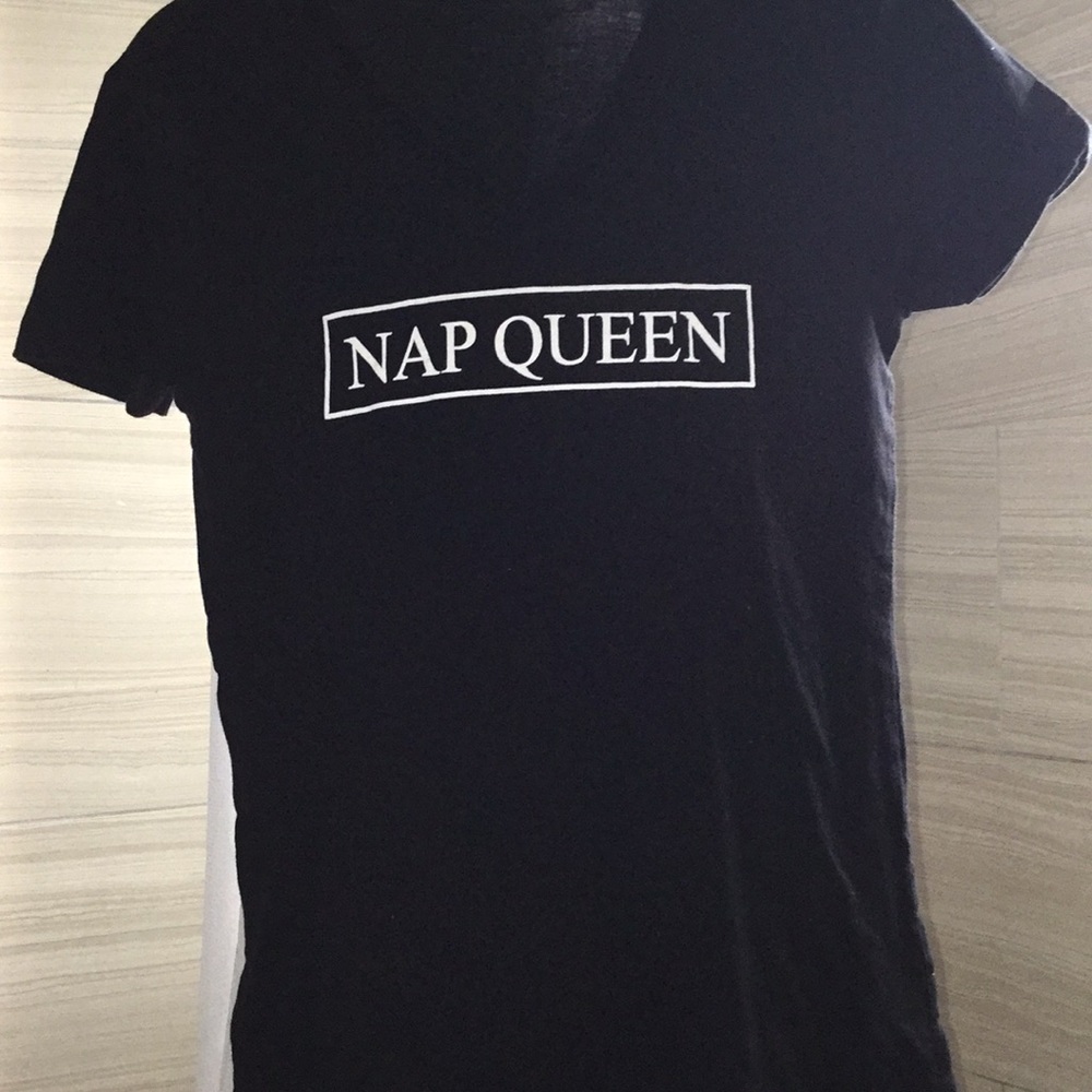 A women’s sized v necked t-shirt